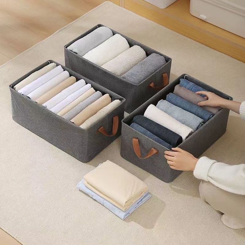 Hộp vải đựng quần áo chia ngăn Khung Cứng, túi đựng quần áo chia ngăn gọn gàng