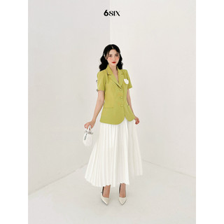 [6SIX closet] Áo NOLY blazer cộc tay cổ V