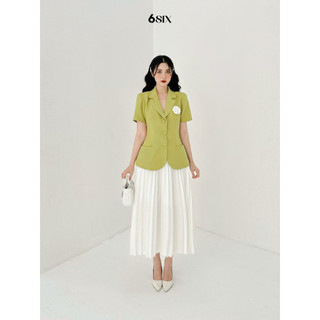 [6SIX closet] Áo NOLY blazer cộc tay cổ V