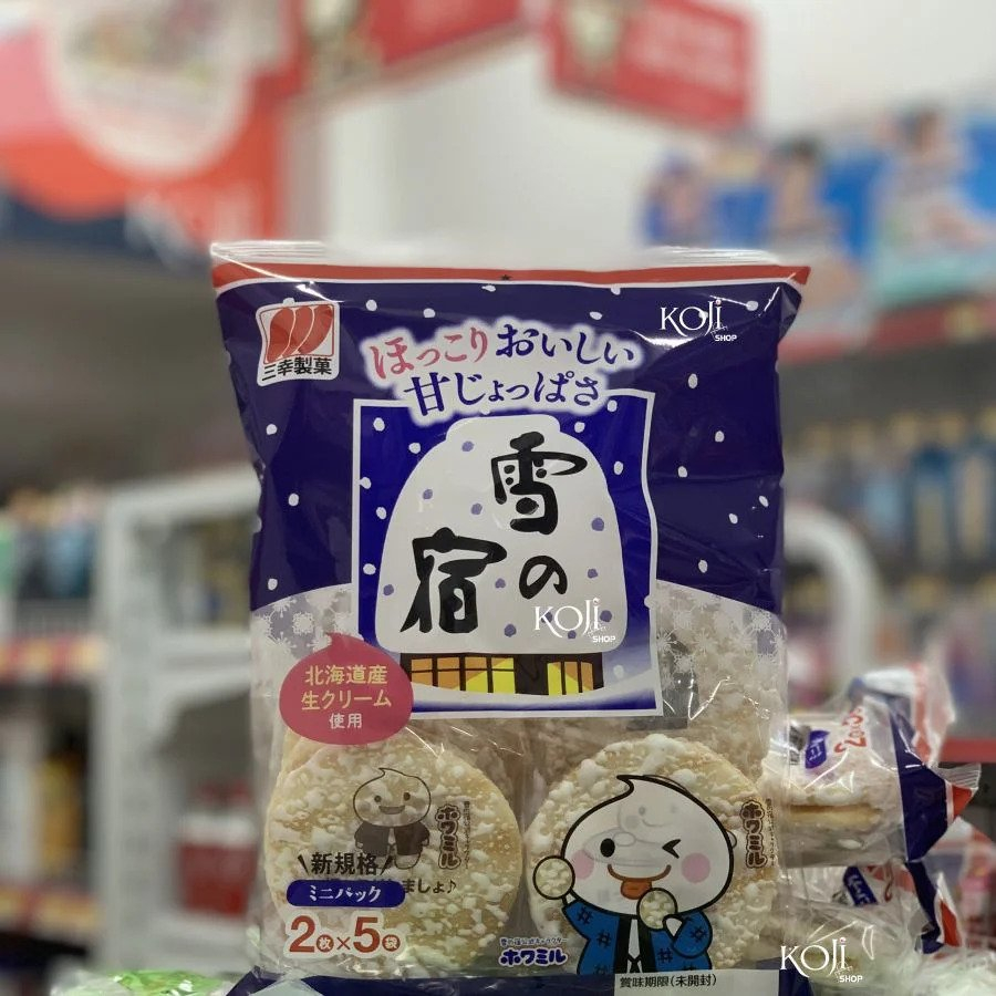 Bánh gạo tuyết Sanko Nhật Bản gói 10 20 bánh nội địa Nhật Bản
