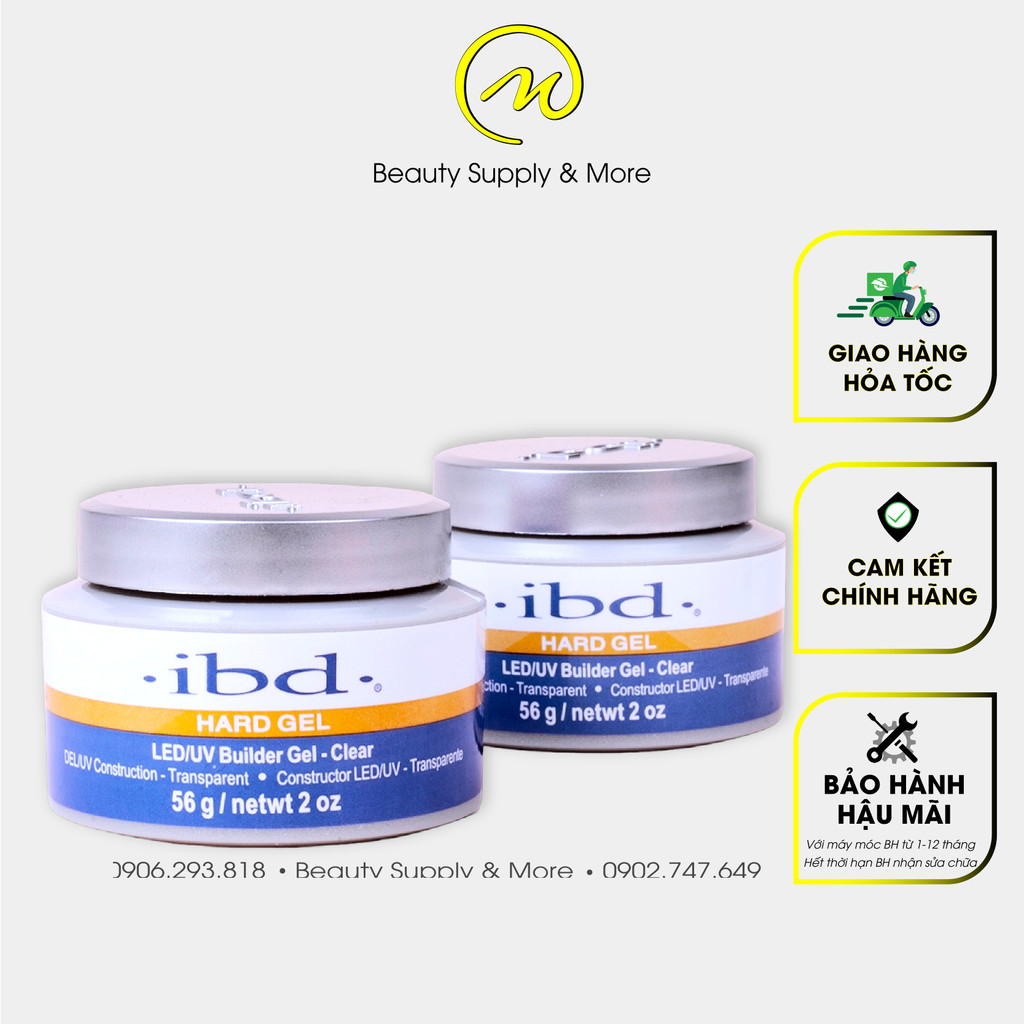 Gel đắp móng IBD Clear Chuẩn Mỹ🇺🇸 Hộp 14g/56g