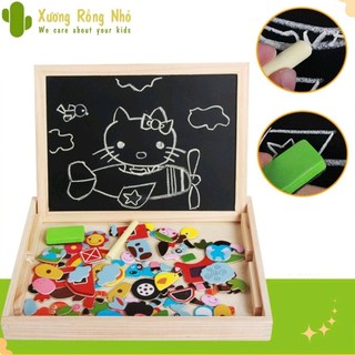 Hộp tranh ghép gỗ nam châm chủ đề động vật sáng tạo cho bé Xương Rồng Nhỏ