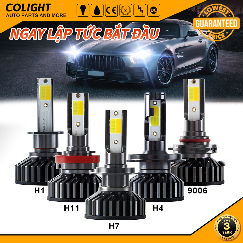Bóng Đèn Pha Led 20000LM 3500K 6500K HB3 HB4 9005 9006 H3 H1 H8 H7 H4 H11 H9 9012 Chuyên Dụng Cho Xe Hơi
