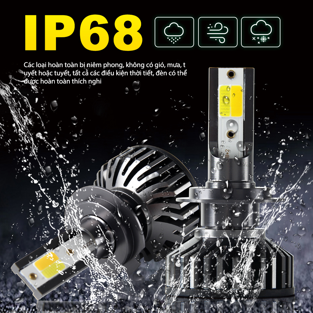 1 Cặp Bóng Đèn Pha LED H4 H7 H11 9006 HB4 3000K 6000K Cho Xe Hơi ​​Đèn LED Phá Sương Mù 12000LM Chuyên Dụng Cho Xe Hơi