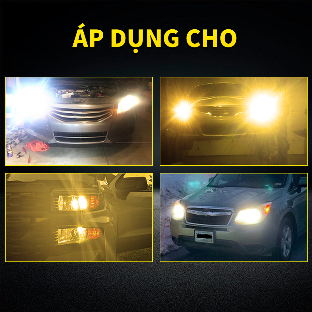 1 Cặp Bóng Đèn Pha LED H4 H7 H11 9006 HB4 3000K 6000K Cho Xe Hơi ​​Đèn LED Phá Sương Mù 12000LM Chuyên Dụng Cho Xe Hơi