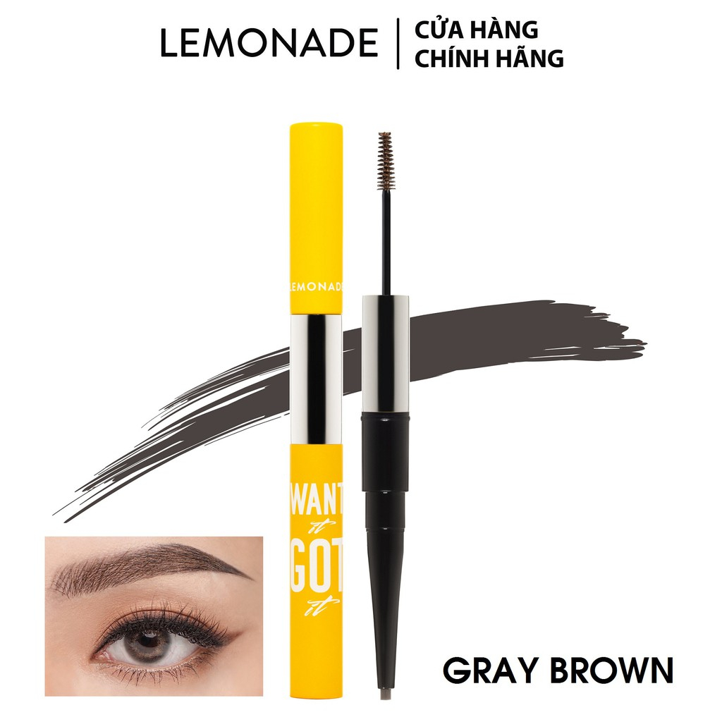 Chì Kẻ Mày Lemonade 2 Đầu Want It Got It Dual Eyebrow (2g+2ml)