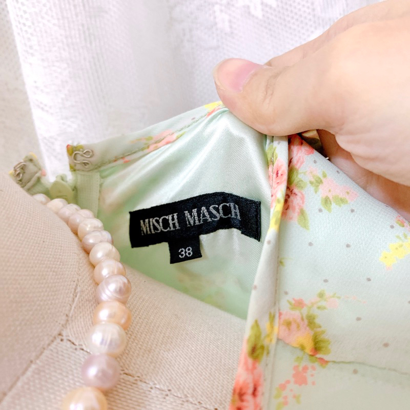 Đầm voan Nhật Misch Masch xanh ngọc in hoa nhí ngọt ngào 🥰❤️