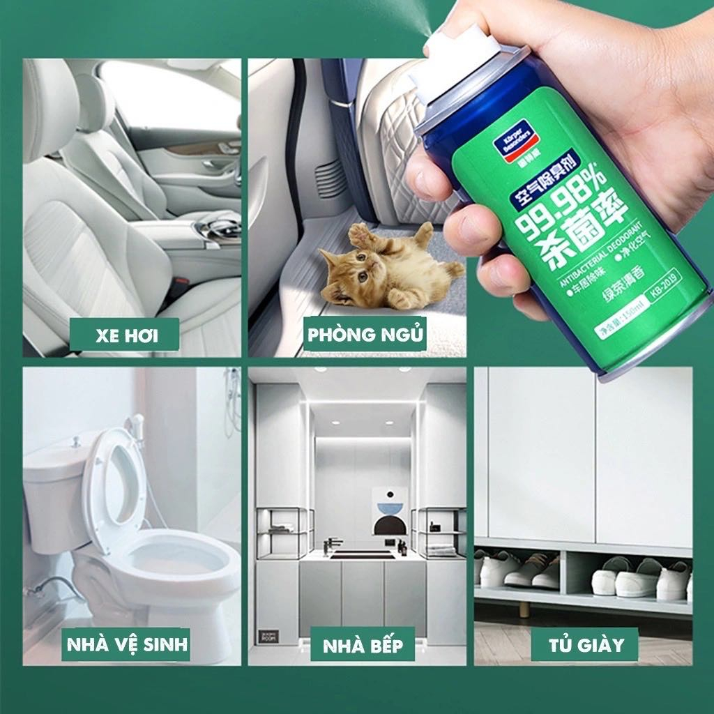 Chai xịt khử mùi và khử trùng máy lạnh ô tô Korper Besonders làm sạch không khí vệ sinh điều hoà - Tritranautovietnam