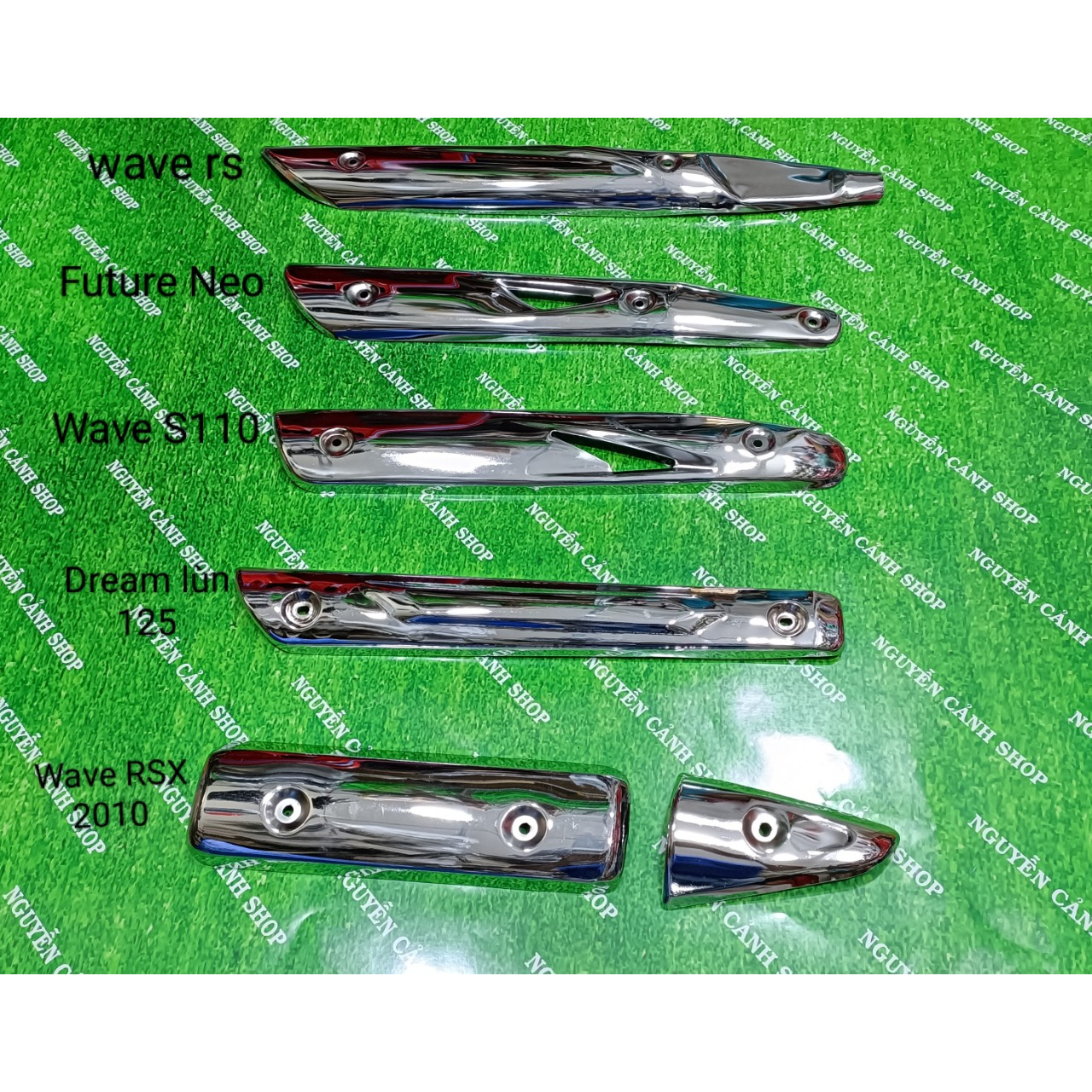 Ốp pô gắn xe Wave RS,Wave S110,Wave RSX,Future Neo,Dream lùn 125