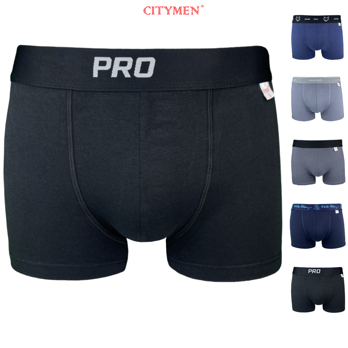 Combo 4 Quần Lót Nam Boxer Nhiều Lưng Hiệu CITYMEN Vải Cotton Co Dãn 4 Chiều Cao Cấp, Sịp Nam - CTSP-MULTIBC