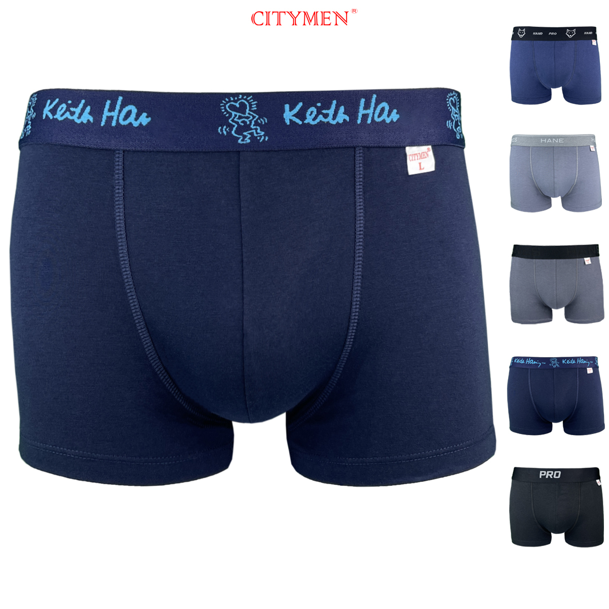 Combo 4 Quần Lót Nam Boxer Nhiều Lưng Hiệu CITYMEN Vải Cotton Co Dãn 4 Chiều Cao Cấp, Sịp Nam - CTSP-MULTIBC