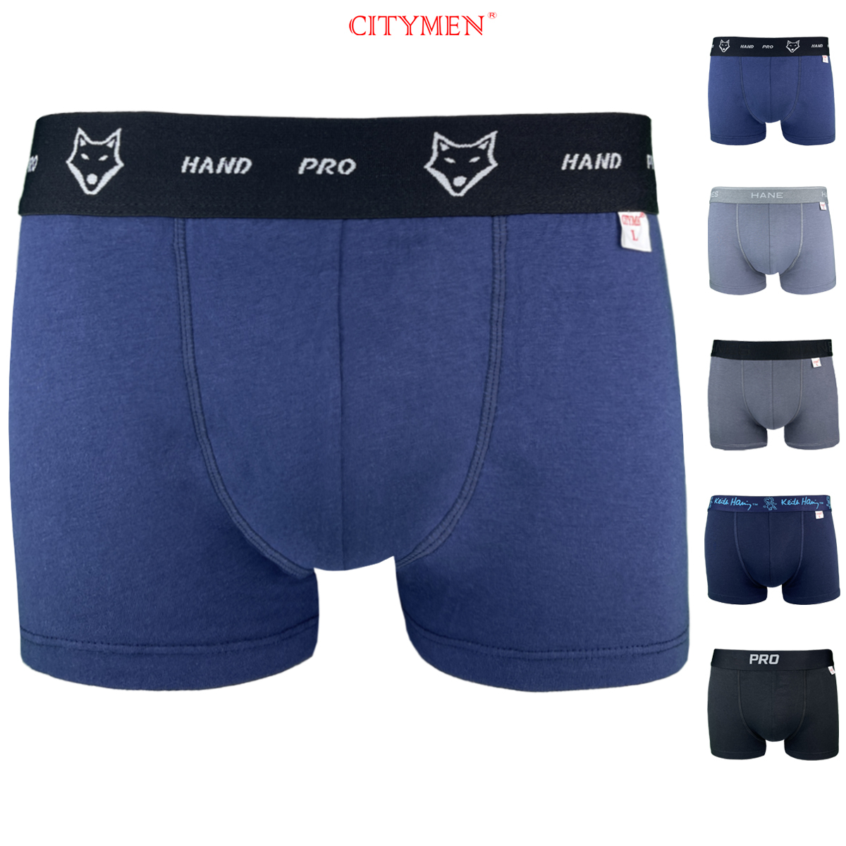 Combo 4 Quần Lót Nam Boxer Nhiều Lưng Hiệu CITYMEN Vải Cotton Co Dãn 4 Chiều Cao Cấp, Sịp Nam - CTSP-MULTIBC