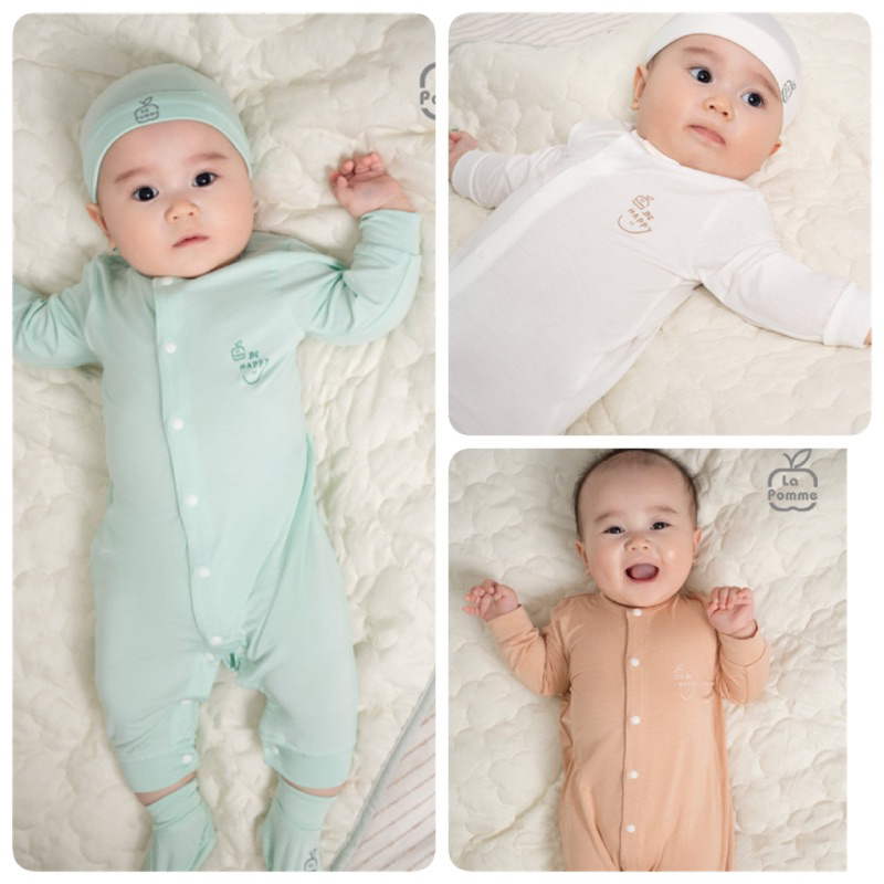 bộ body dài tay sơ sinh vải sợi tre mềm mát( ko kèm phụ kiện)
