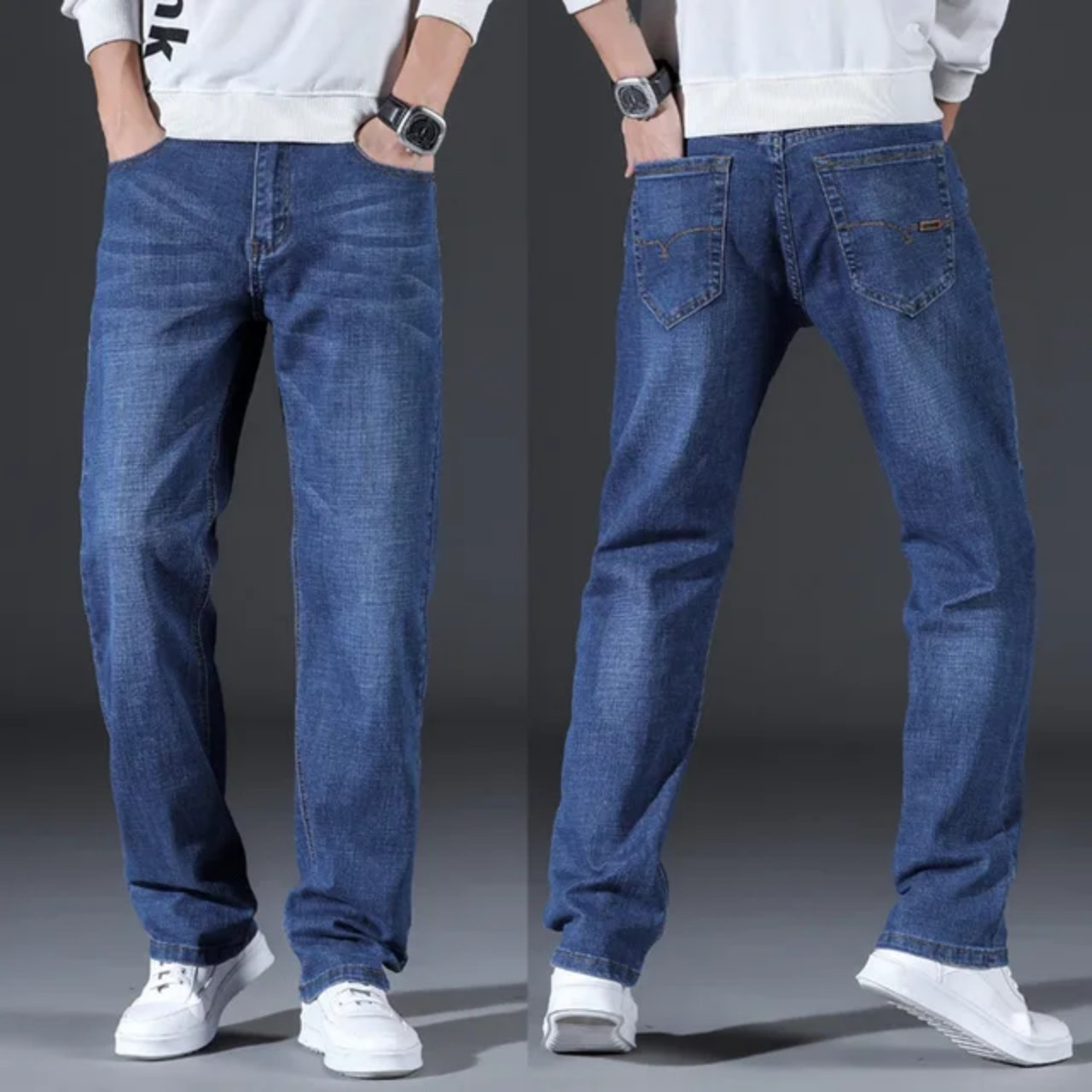 [HCM]Quần jean nam Quần bò nam cotton Ống Suông dày dặn mềm mịn form chuẩn | BigBuy360 - bigbuy360.vn