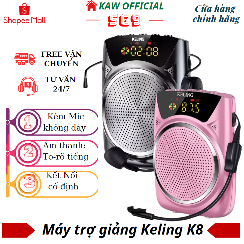 Loa trợ giảng máy trợ giảng không dây Bluetooth 5.0 Chính Hãng Kaw