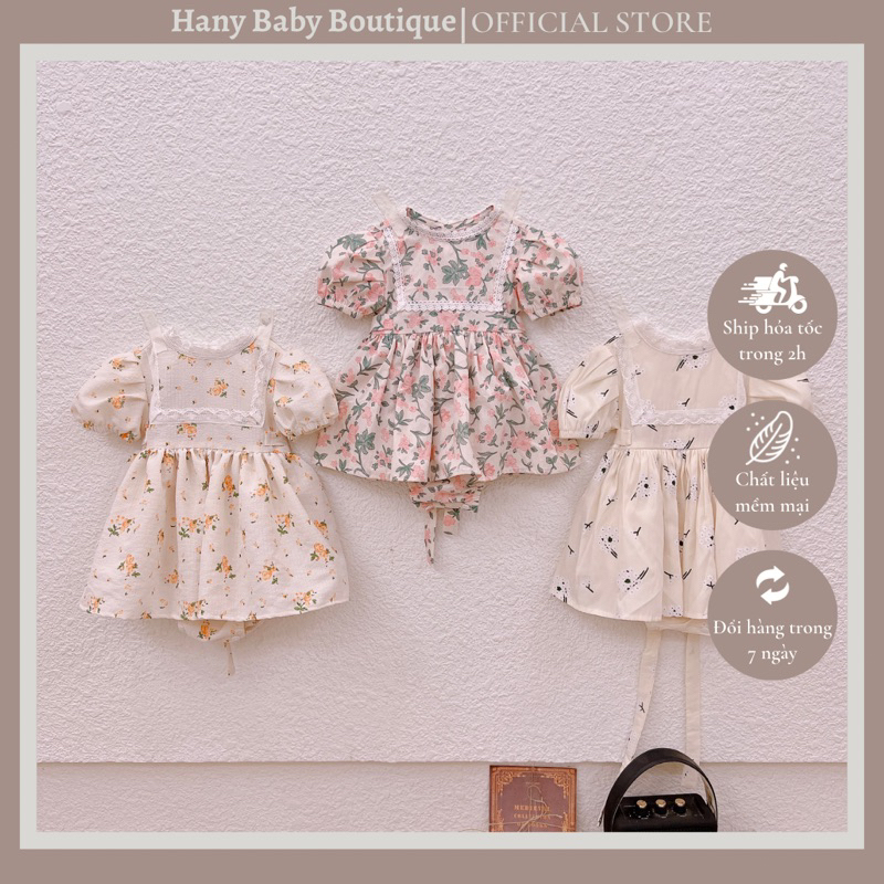 Váy Body Hoa Nhí Pha Ren Vintage