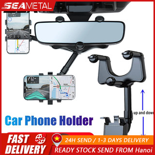 Kẹp điện thoại ô tô seametal giá đỡ điện thoại xoay 360 độ trên ô tô