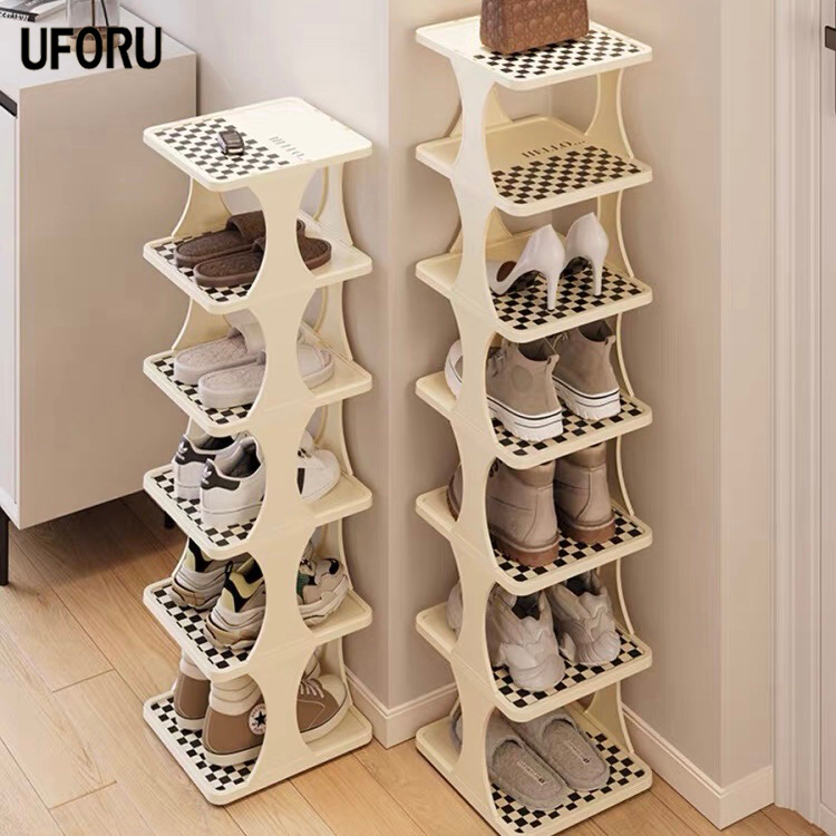 Kệ để giày dép đa năng trong nhà 6 tầng bằng nhựa cao 86cm phong cách Hàn Quốc đơn giản tiện dụng - UF166
