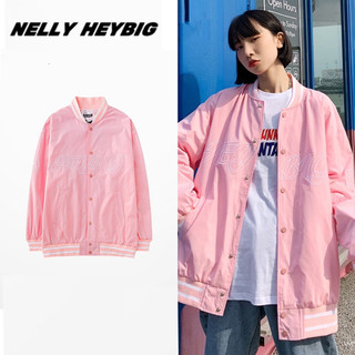 [Sẵn] Áo khoác bomber [6279] Nelly Heybig dáng unisex form rộng heybig 65