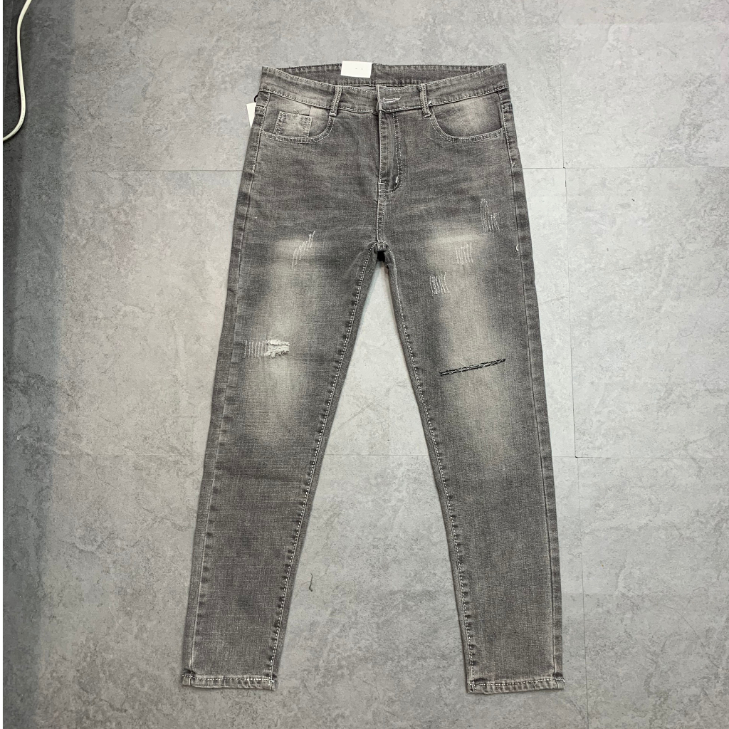 Quần jean nam cao cấp rách gối co giãn năng động | BigBuy360 - bigbuy360.vn