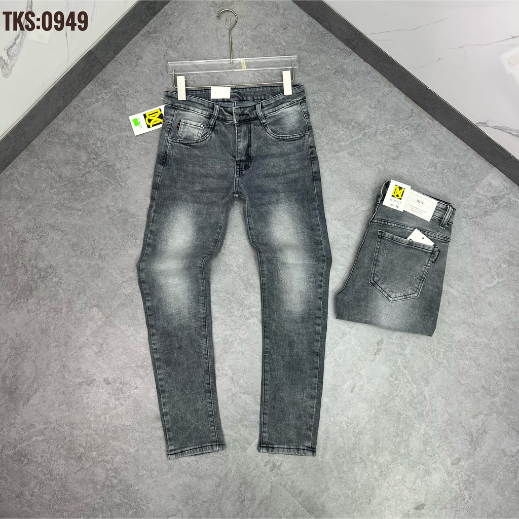 Quần jean nam cao cấp rách gối co giãn năng động | BigBuy360 - bigbuy360.vn