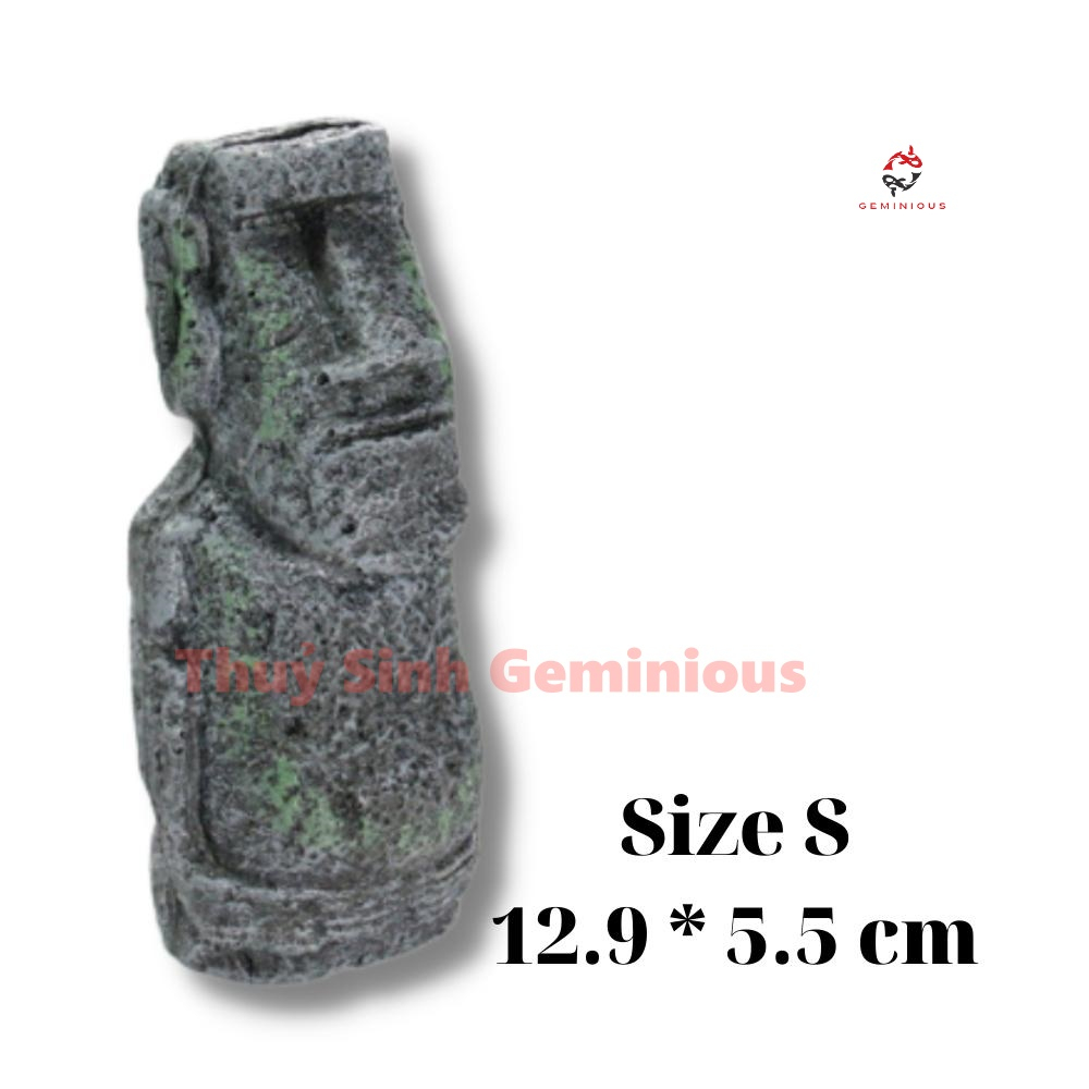 Tượng Đầu Người Trên Đảo Phục Sinh Trang Trí Bể Cá-Thuỷ Sinh Geminioius