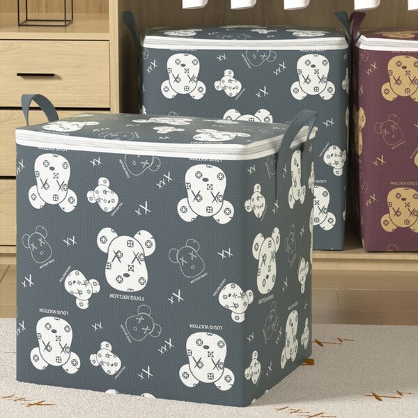 Túi đựng quần áo, chăn màn siêu to , khóa kéo dễ đóng mở, thiết kế quai cầm chịu lực, họa tiết hình gấu bắt mắt