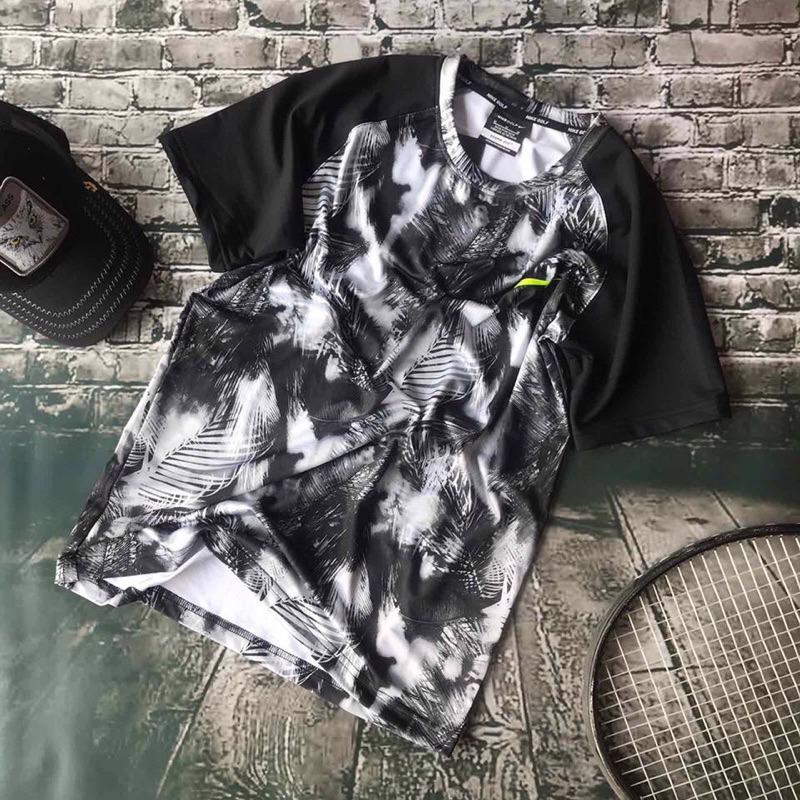 Áo thun thể thao nam cầu lông/tennis co giãn 4 chiều