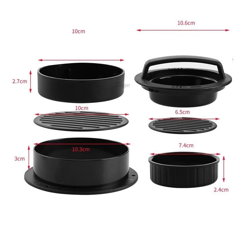 Khuôn Ép Thịt Làm Bánh Hamburger Chống Dính Hình Tròn - cơm, xôi..đa dụng - round shape hamburger press maker