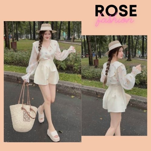 Set Bộ Nữ, Bộ Áo Croptop 2 Dây Cổ Yếm Chất Ren Cao Cấp Kèm Quần Short Giả Chân Váy Xòe 2 Màu Thiết Kế Đi Biển, Đi Chơi