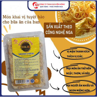 Phô mai xé sẵn hộp sợi xông khói, hun khói Solse công nghệ Nga 50g - Nguyễn Hồng Official