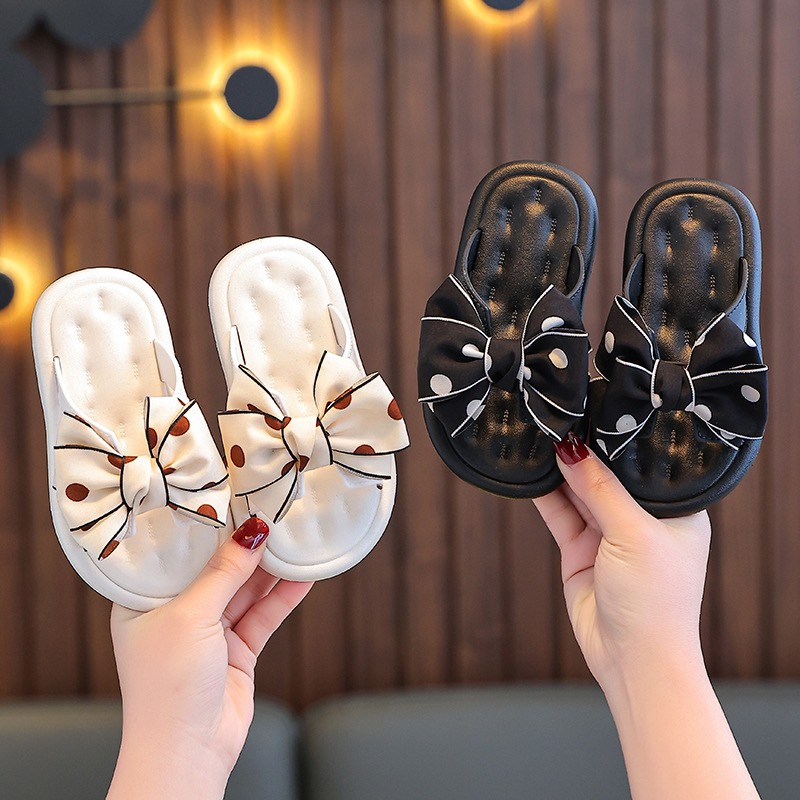 Dép Hình Chiếc Nơ Siêu Xinh Cho Bé Gái Mẫu Mới Cao Cấp NEW2023.Dép Trẻ Em Siêu Cute Hình Chiếc Nơ Chấm Bi,Dép cute