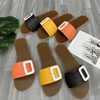 [KTTN] DÉP BẢN DA KHOÁ TRẮNG