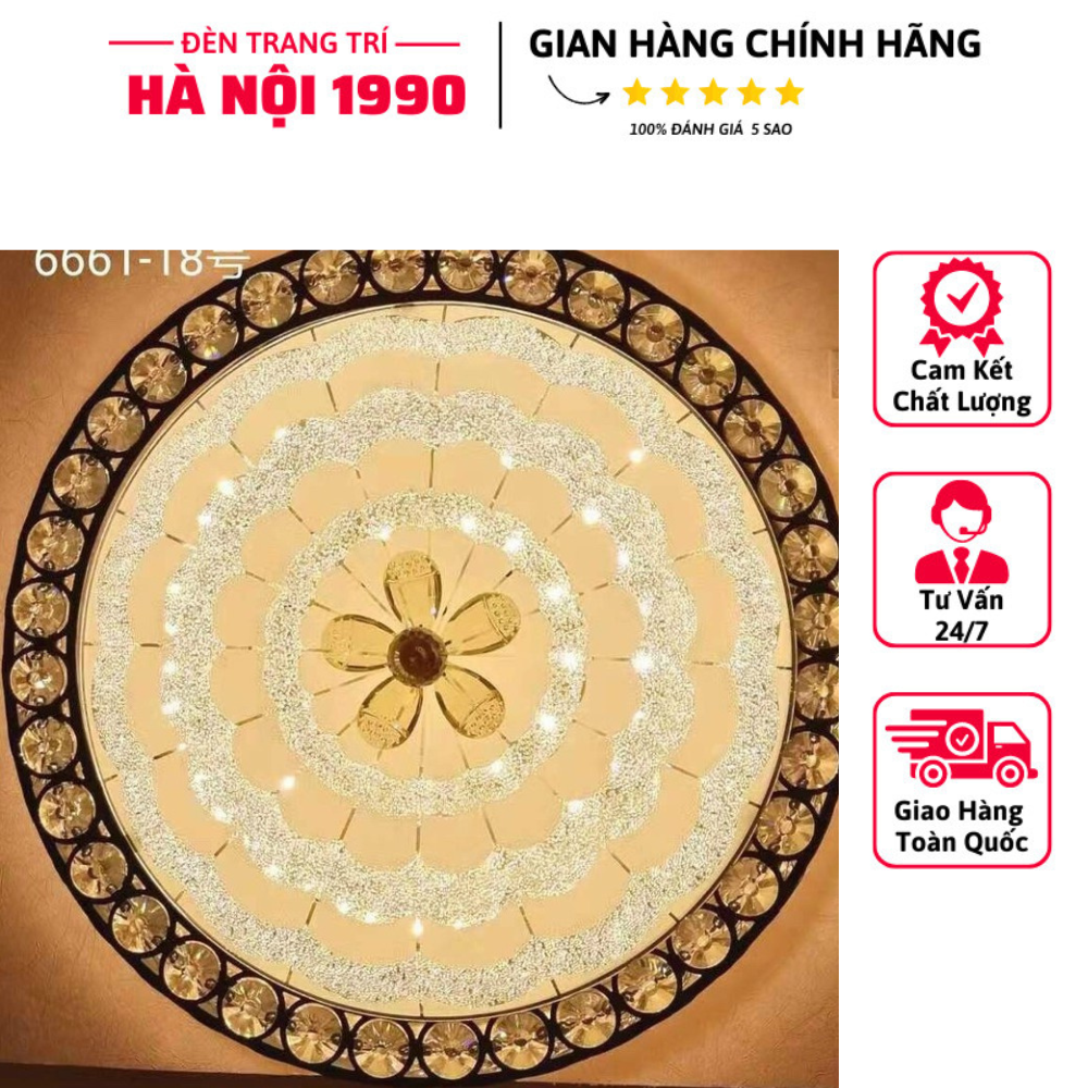 Đèn Led Ốp Trần Nổi Pha Lê Đá Hiện Đại , Đèn Trang Trí Phòng Khách/Phòng Ngủ - Đèn Trang Trí Hà Nội 1990