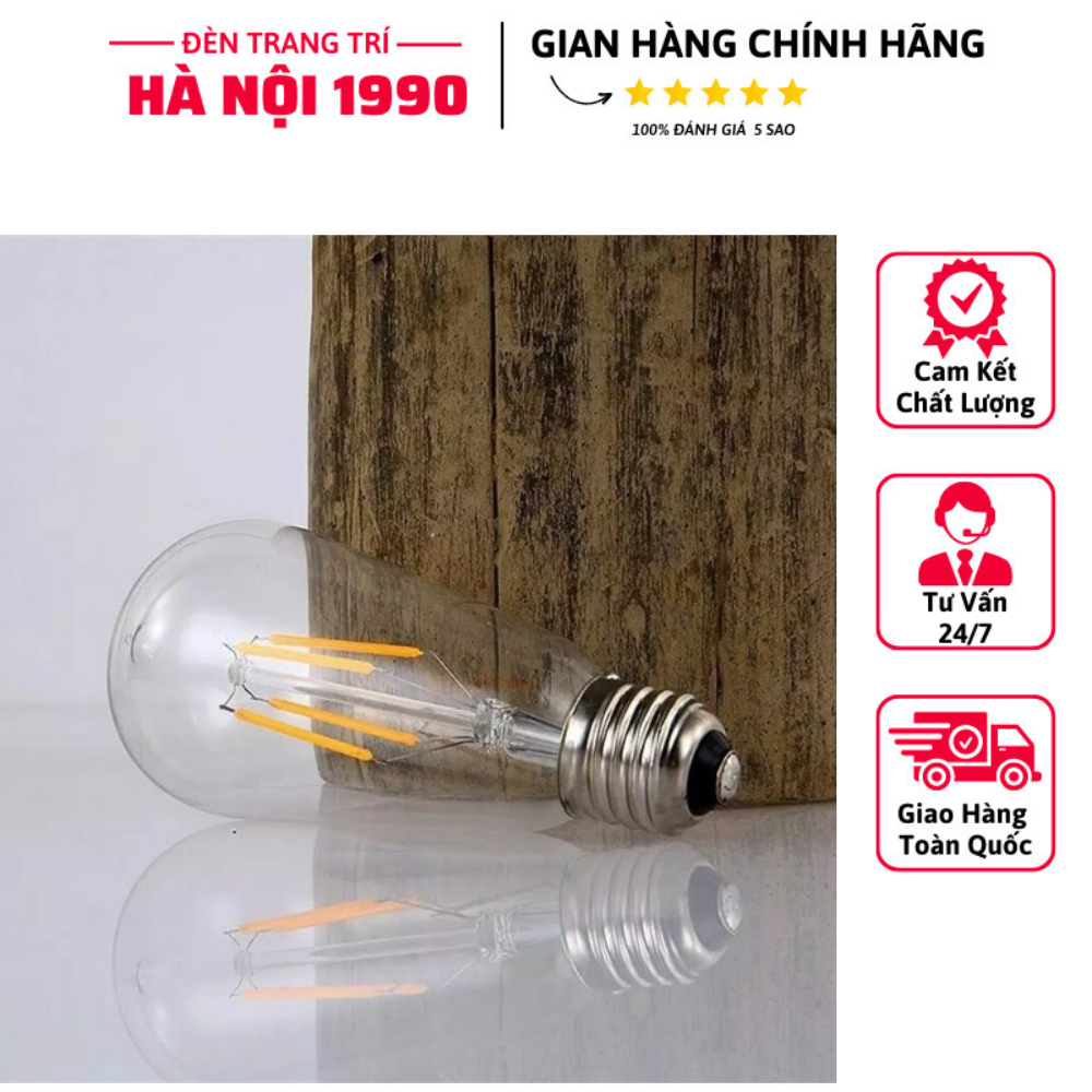 Bóng Đèn Led Trang Trí ST64 4W Đui E27 Phong Cách Vintage, Đèn Décor - Đèn Trang Trí Hà Nội 1990