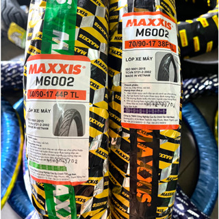 (Maxxis 6002) Cặp vỏ Maxxis 6002 70/90-17 TL và 80/90-17 TL cho xe số - Vỏ không ruột