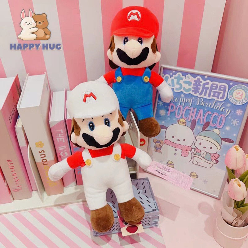 Búp bê nhồi bông nhân vật hoạt hình MARIO và LUIGI size 25cm, gấu bông dễ thương cho bé - Happy Hug
