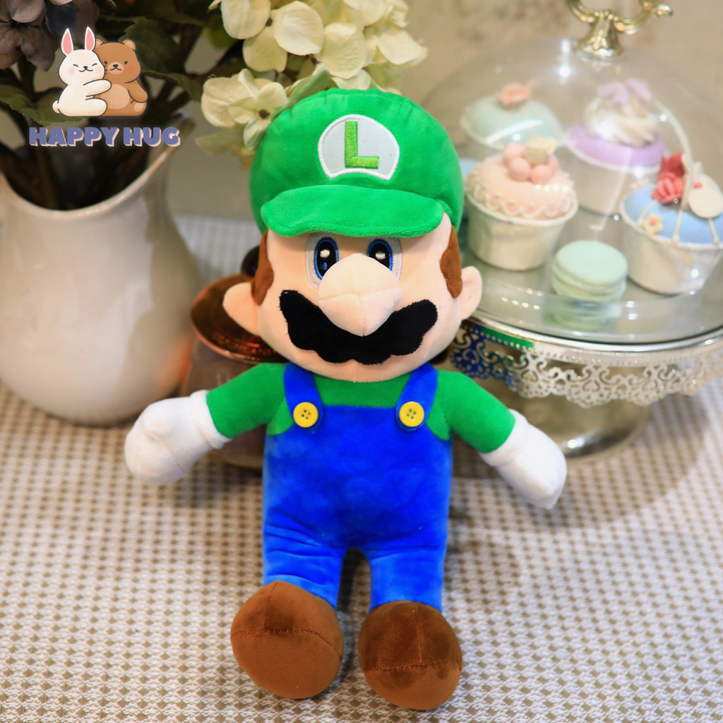 Búp bê nhồi bông nhân vật hoạt hình MARIO và LUIGI size 25cm, gấu bông dễ thương cho bé - Happy Hug