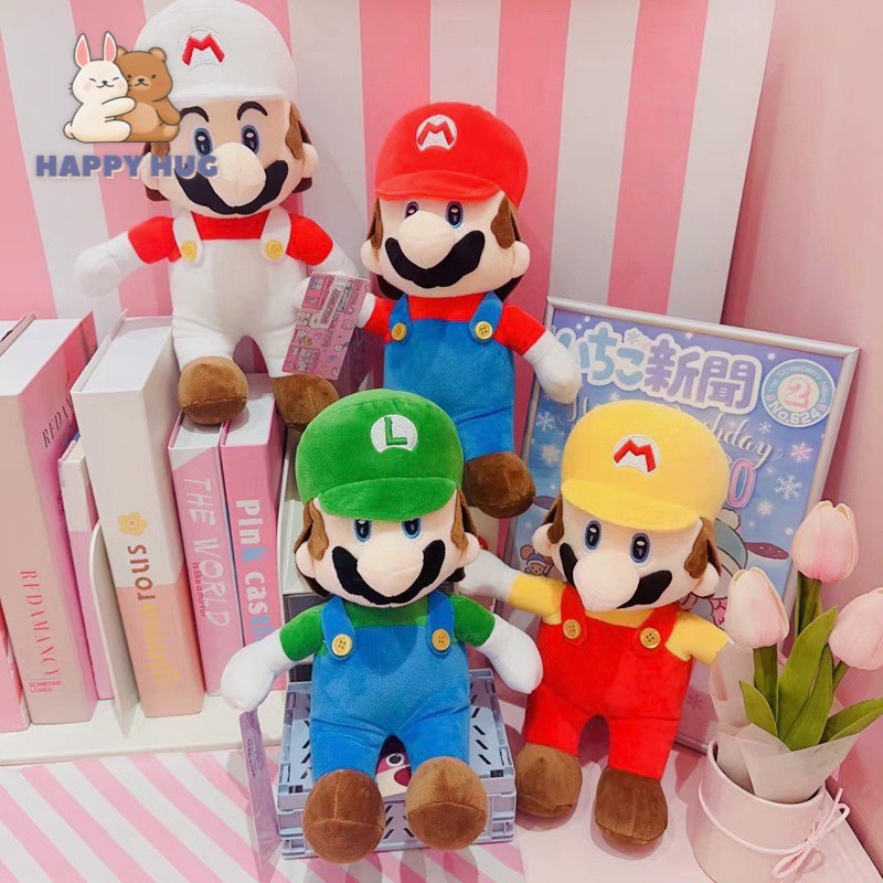 Búp bê nhồi bông nhân vật hoạt hình MARIO và LUIGI size 25cm, gấu bông dễ thương cho bé - Happy Hug