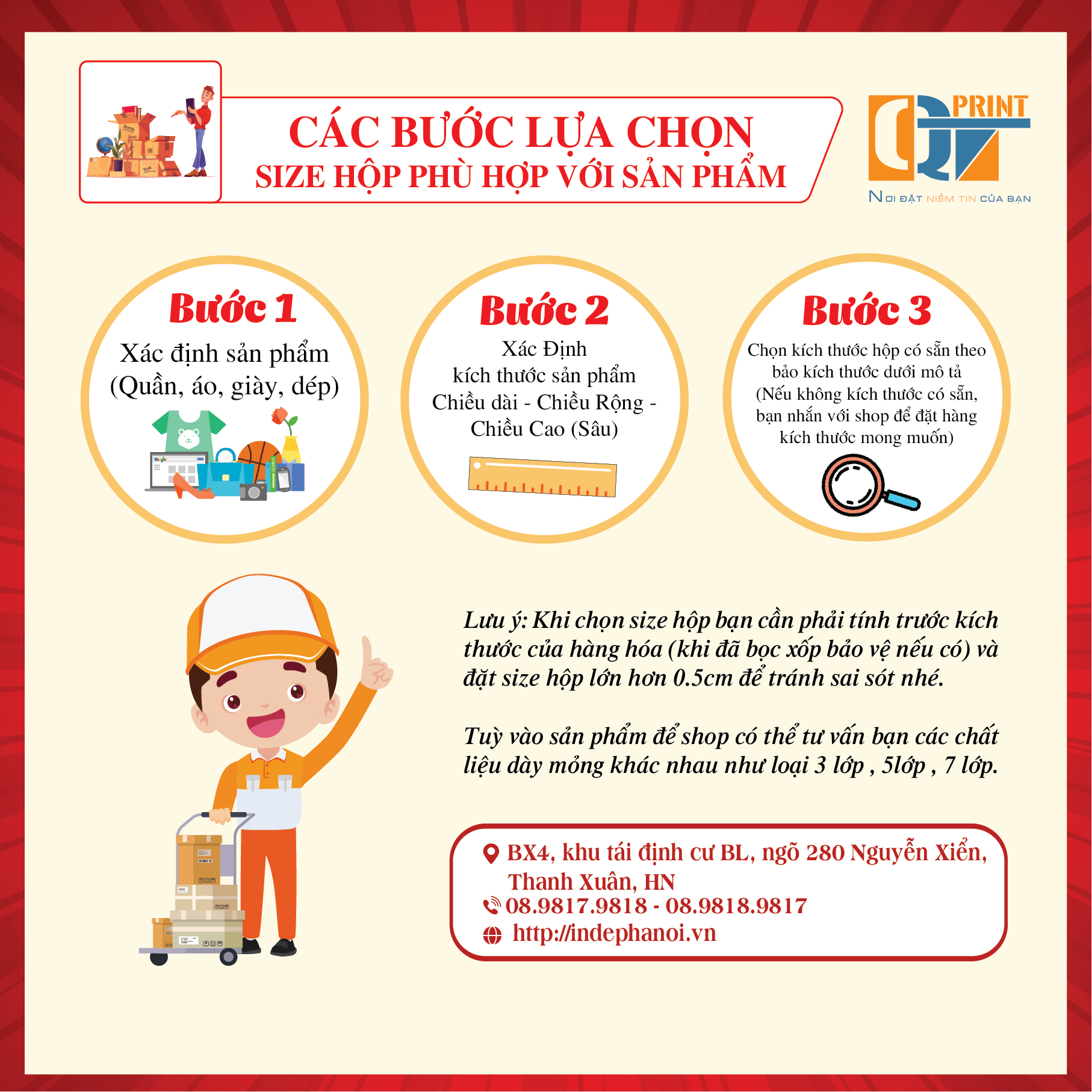 Hộp Nắp Gài 25x20x8 Đóng Hàng Đựng Quần Áo BAOBìQT.