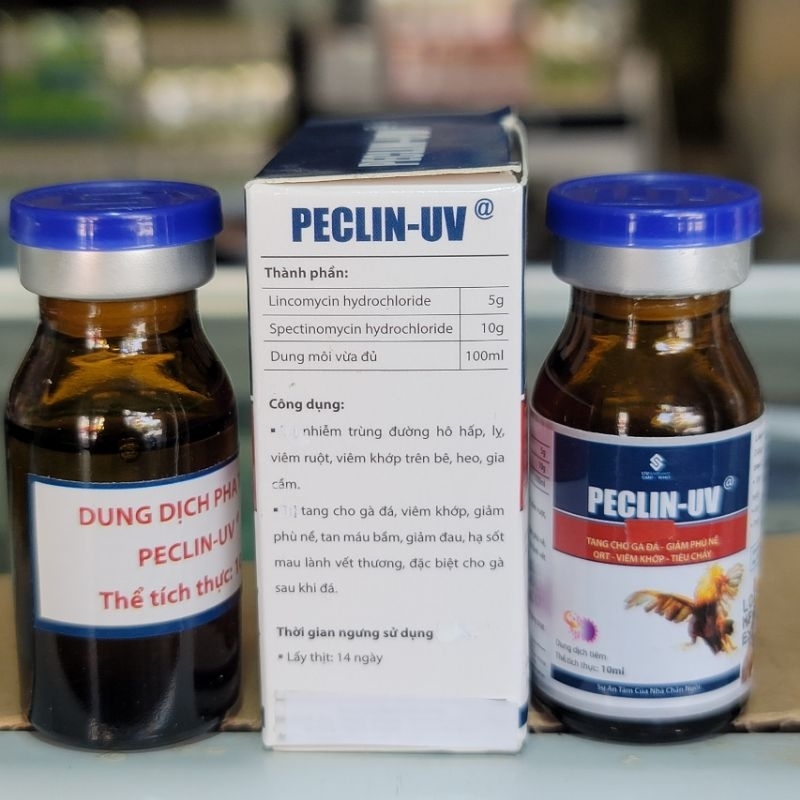 Bộ Peclin-uv tang cho gà đá-giảm phù nề, ort, khớp, tiêu chảy