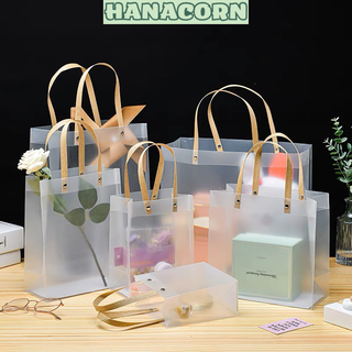 Túi nhựa lì trong suốt HANACORN - Túi nhựa PVC đựng hộp quà, quà tặng, mỹ phẩm chống thấm nước - S6610