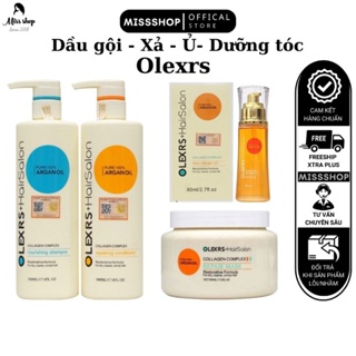 [OLEXRS]Dầu Gội- Xả Olexrs Argan Oil Collagen Hair Salon 960ml 500ML chính hãng