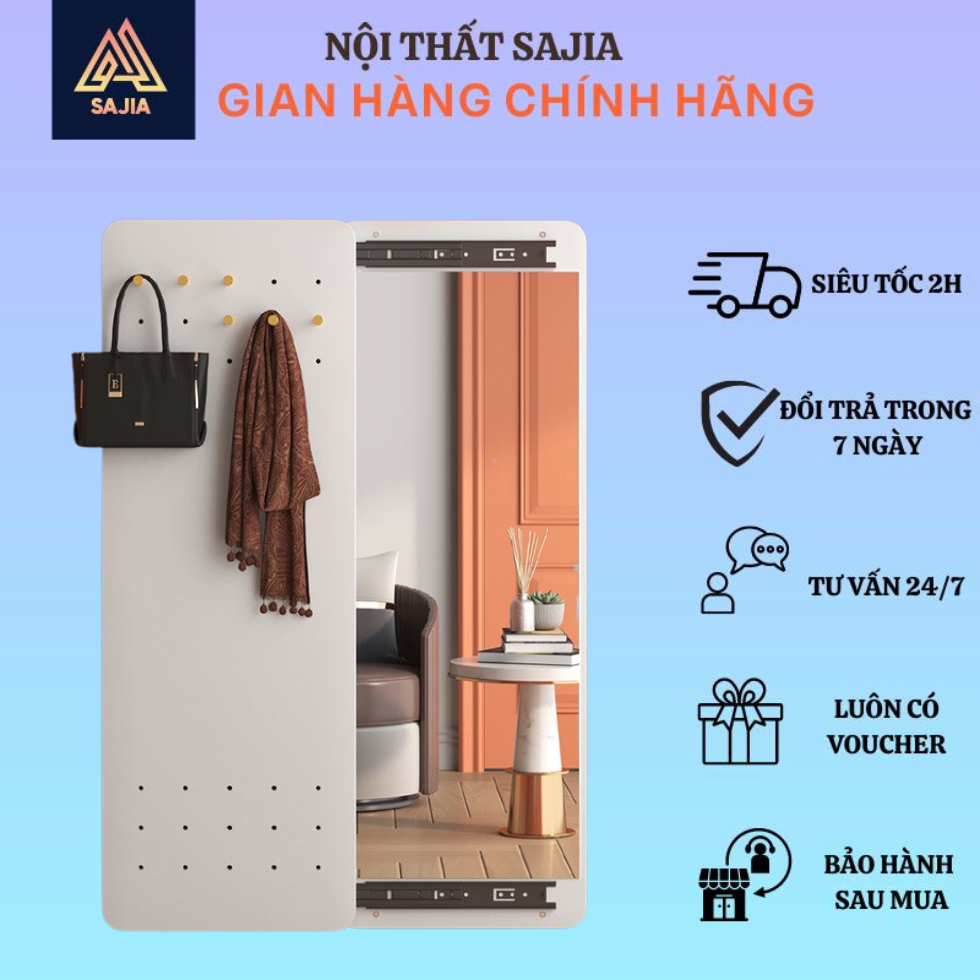 Gương toàn thân SAJIA treo tường có cánh đóng mở tiện lợi, thiết kế sang trọng GP263