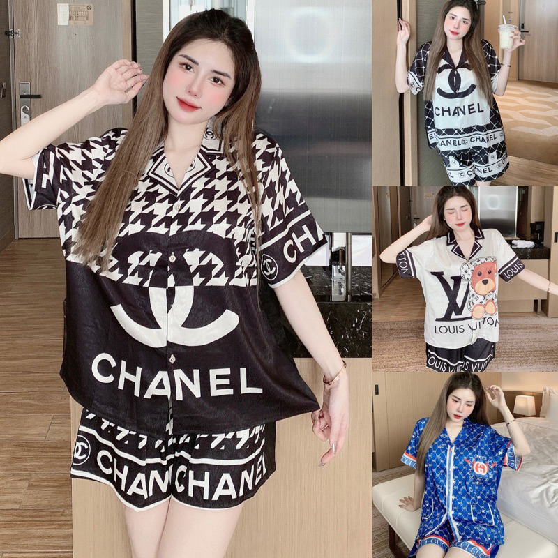 (Clip thật + sẵn ) Bộ Đùi Bigsize 50-75kg lụa xước ánh kim loại 1