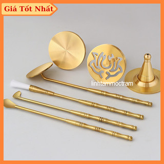 Dụng cụ đốt trầm bằng đồng - Bộ dụng cụ đốt trầm hương, đốt trầm bột cao cấp