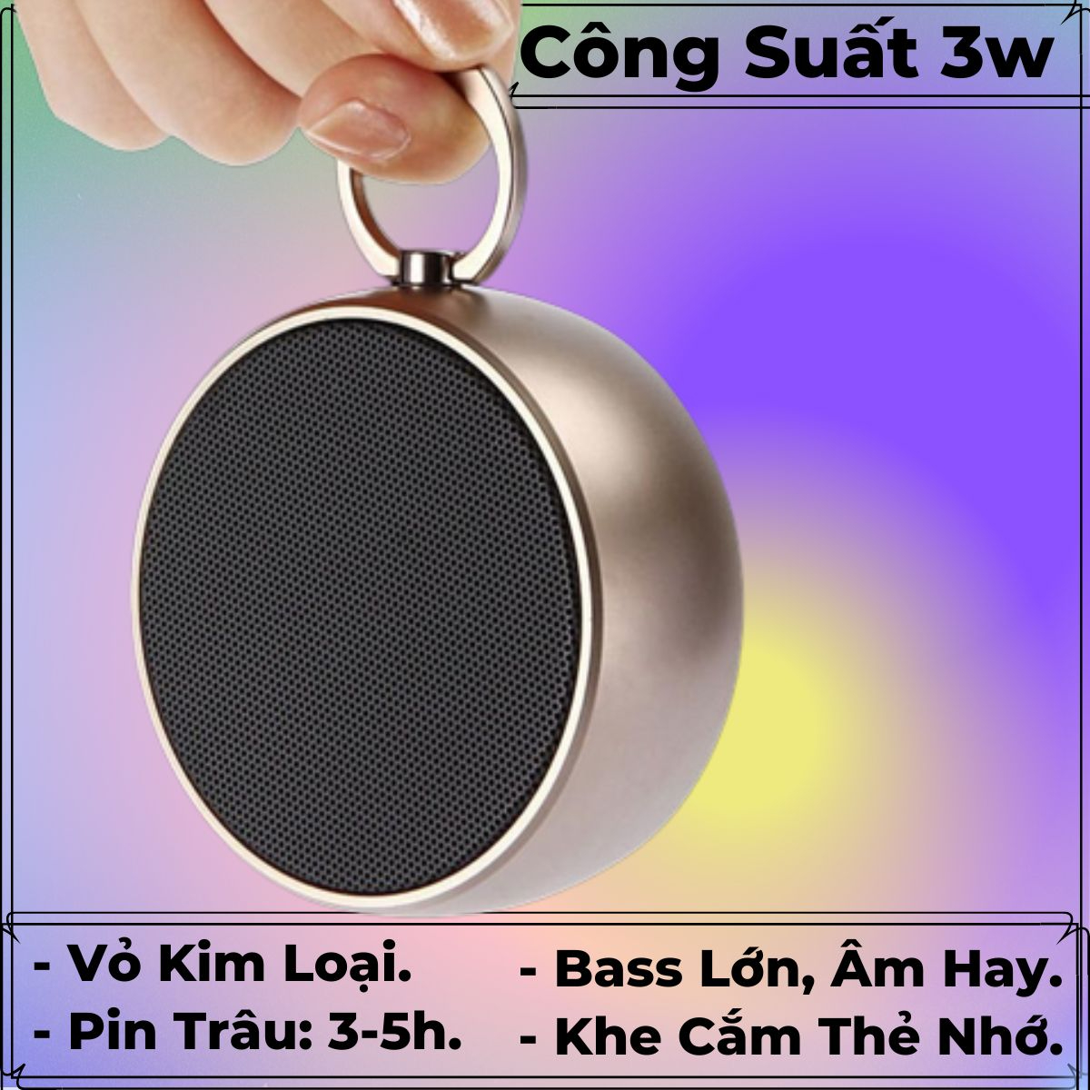Loa Bluetooth Mini Nghe Nhạc Công Suất Lớn, Bass Mạnh, Có Khe Cắm Thẻ Nhớ, Giá Rẻ Cho Điện Thoại, Máy Tính,... BS.02 ...