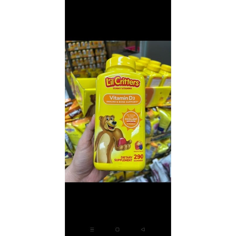 Kẹo gấu Canxi L'il Critters Calcium Gummy Bears 290 viên