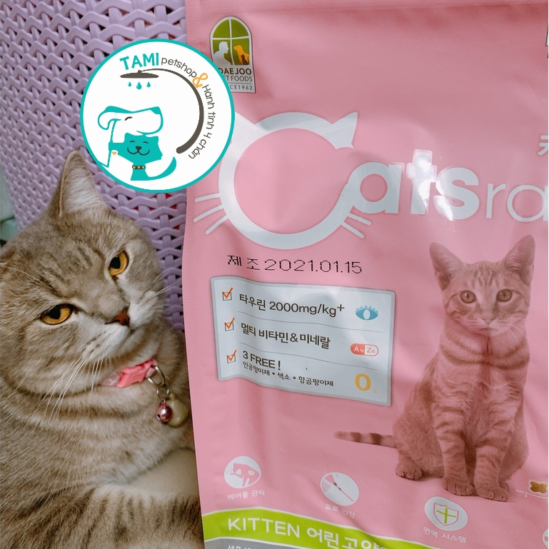 [Chính hãng] Hạt Catsrang kitten cho mèo con - Thức ăn hạt mèo con Hàn Quốc (400/1kg/2kg) TAMIPET