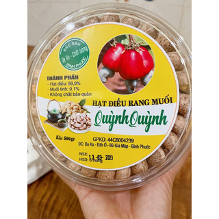 500 gram Hạt điều rang muối vỏ lụa xếp hoa loại A cồ Bình Phước